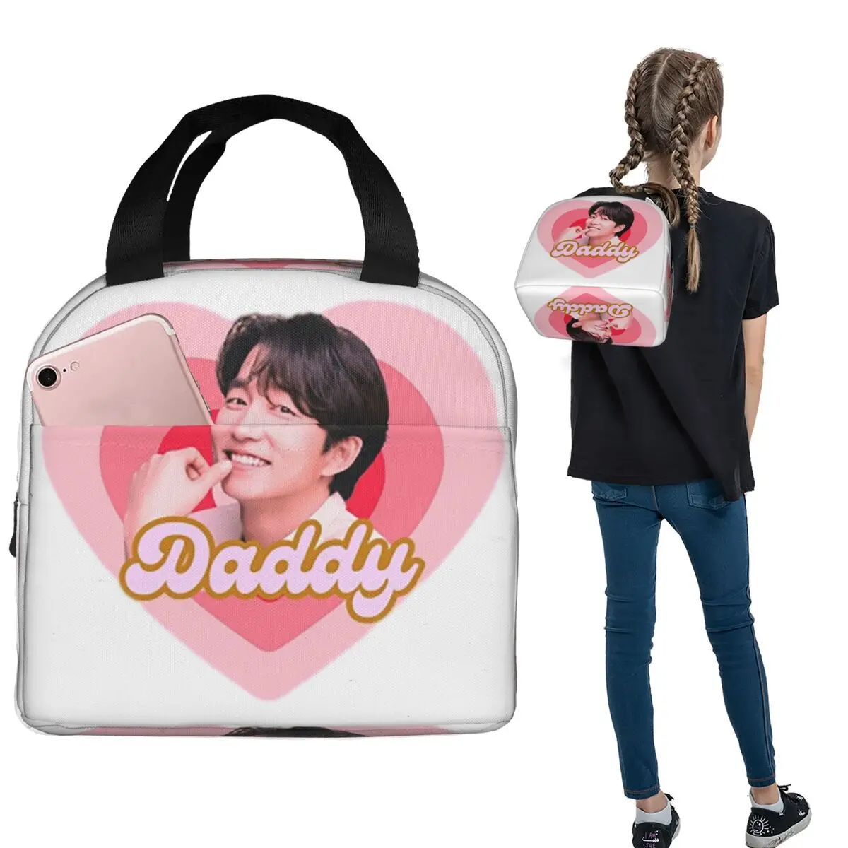 Gong Yoo Insulated Lunch Bag for Women Kids Leakproof Food Boxes Thermal Lunch Box Tote