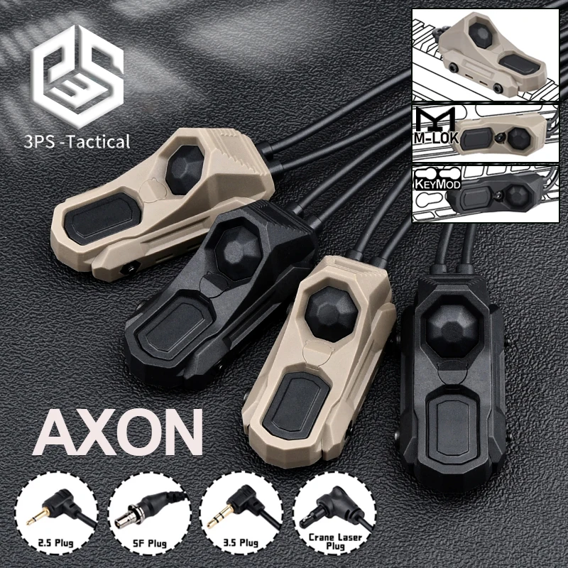 

Airsoft Axon Tactical Dual Function Pressure Remote Switch SF Plug 2.5mm/3.5mm/Crane Plug Surefir M300 M600 Scout Light Switch