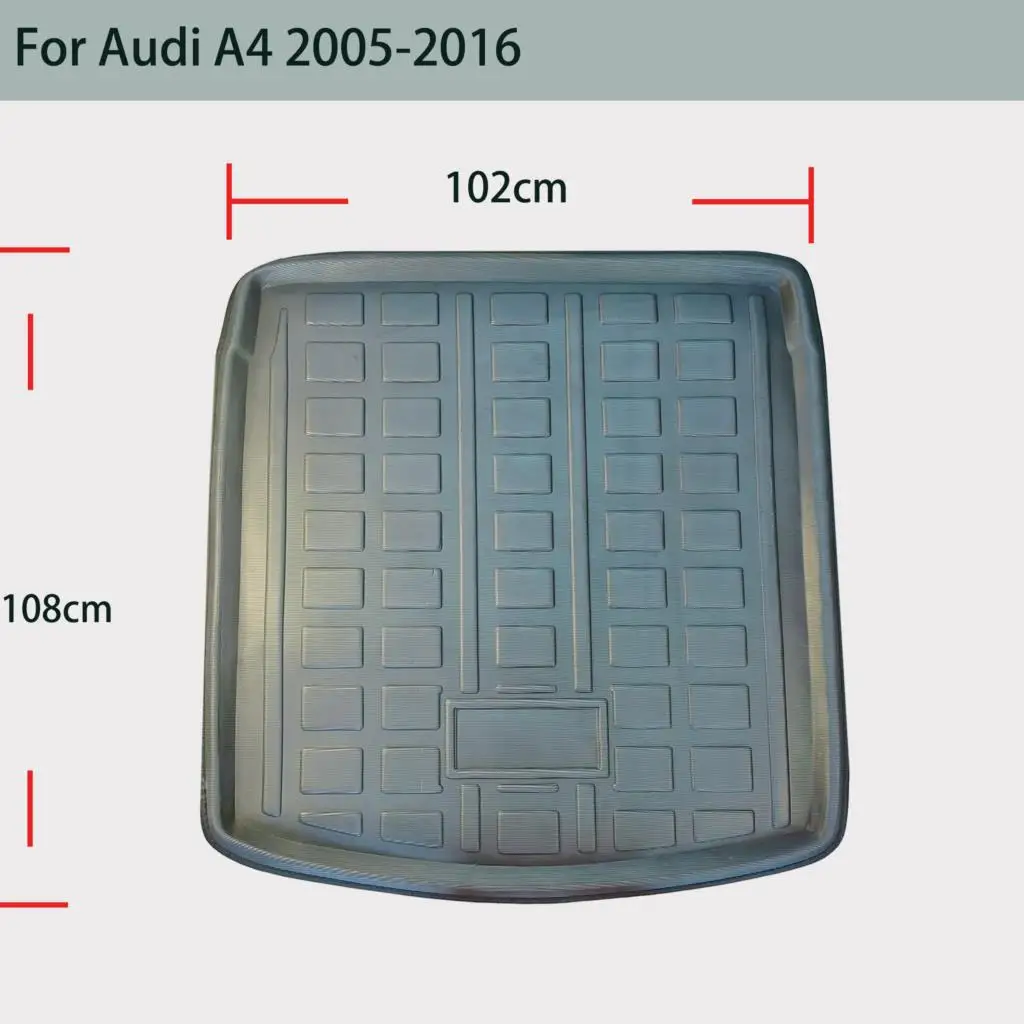 Car Rear Trunk Mat For Audi A4 S4 RS4 B7 B8 Sedan Saloon 2005 2006 2007 2008-2016 Tailored Cargo Liner Boot Floor Tray Carpet