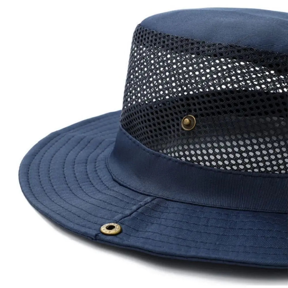 

Fashion Mesh Breathable Bucket Hat Wide Brim Quick-drying Fishing Hat Fordable Waterproof Fisherman Hat Outdoor