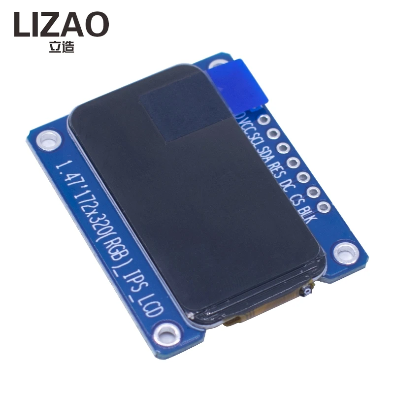 LIZAO 1.47 Inch 172*320 SPI HD IPS Full Color TFT LCD Module ST7789 Driver IC 3.3V LCD Screen Display Panel