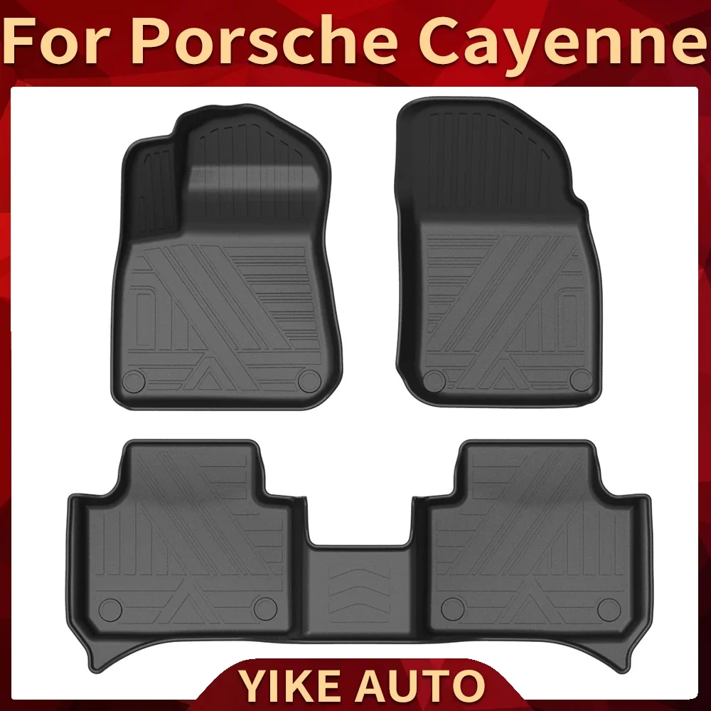 For Porsche Cayenne 92A 9Y0 Coupe 9Y3 2011-2023 Car Floor Mats All-Weather TPE Foot Mats Pad Tray Mat Interior Accessories