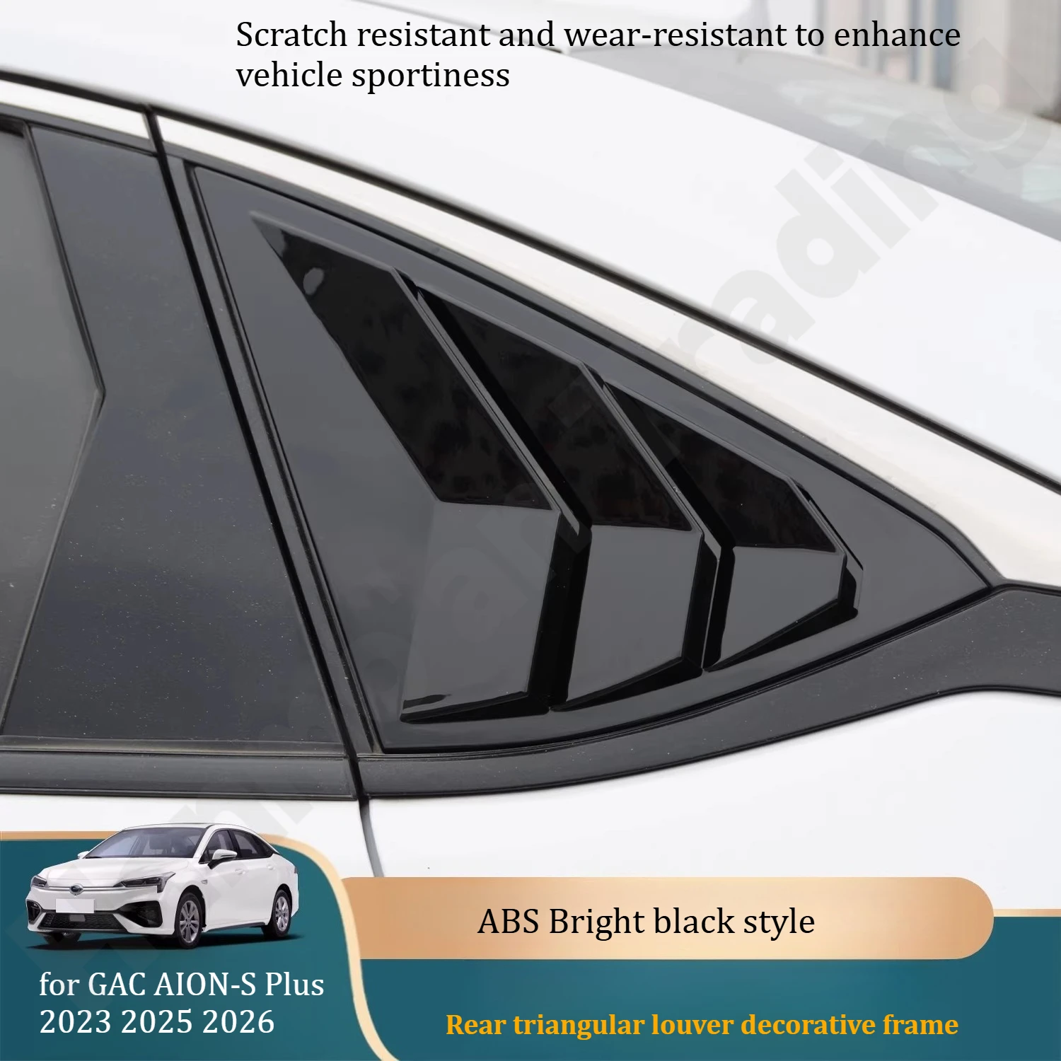 for GAC AION-S Plus‌ 2023~2026 Special louver decorative frame/rear triangle window appearance/appearance accessories