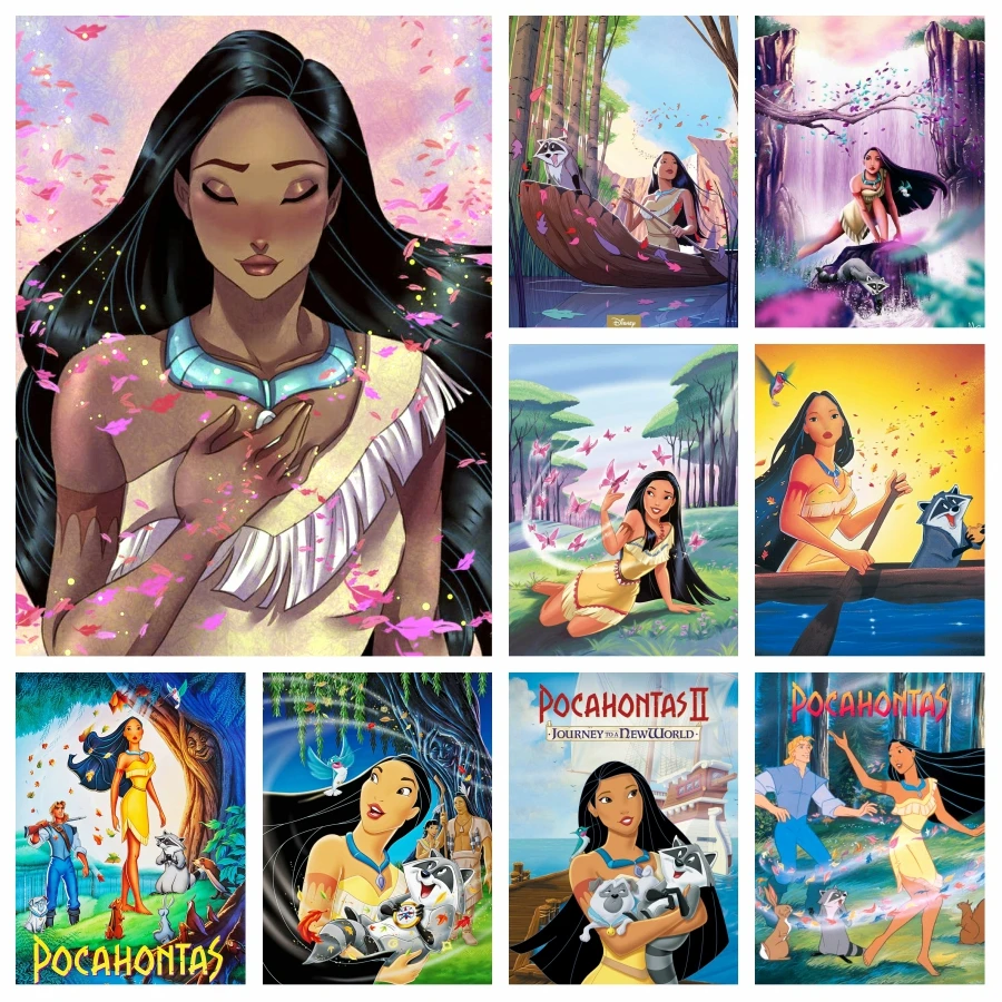 Pocahontas Disney Movie Diamond Painting Rhinestone Photo Art Fairy Tale Indian Princess Comic Mosaic Cross Stitch Diy Present