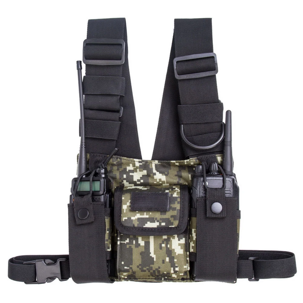 

Outdoor Chest Pack Men Durable Adjustable Harness Bag For Running Hiking Camping Radio Storage Front Pouch Radio Chest Harness