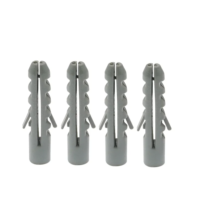 M4 M5 M6 M8 M10 M12 M14 Plastic Expansion Pipe Grey Wall Anchors Nylon Rubber Wall Plug Screw Expansion Screw Expansion Tube