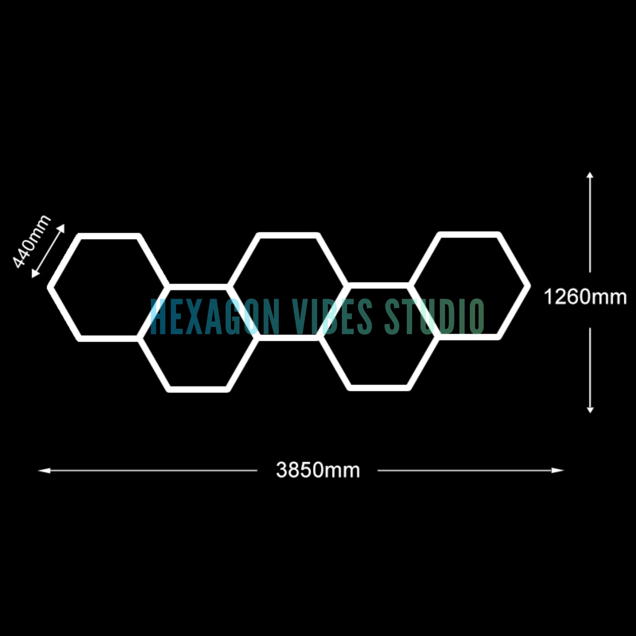 Garage Hexagon LED-licht 50000H 6500K Ultra helder voor Home Gym Kapperszaak Auto Detaillering Bar Kelder Workshop Plafondverlichting