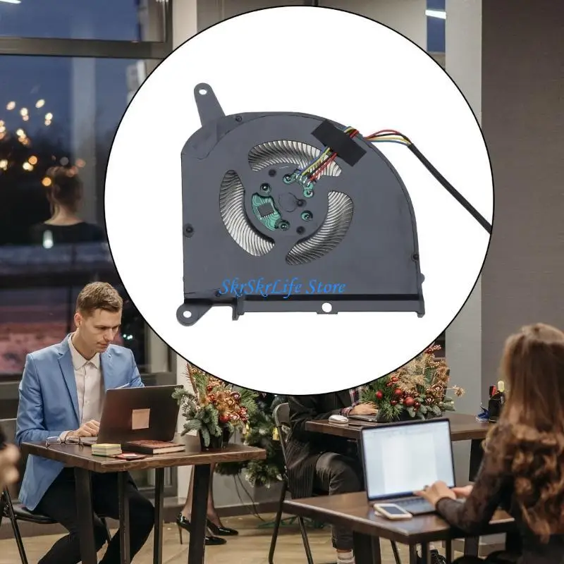 

E65E Metal Fan Radiators CPU GPU Cooling Fan for GIGABYTE 17 RP77 RP77XA Laptop Good Heat Dissipation Fan Cooler