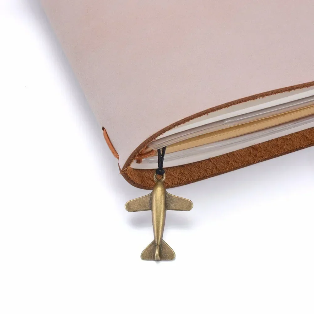 Genuine Leather Notebook Accessory Metal Charm Vintage Creative Hanging Drop Pendant Bookmark Decoration Diary Journal