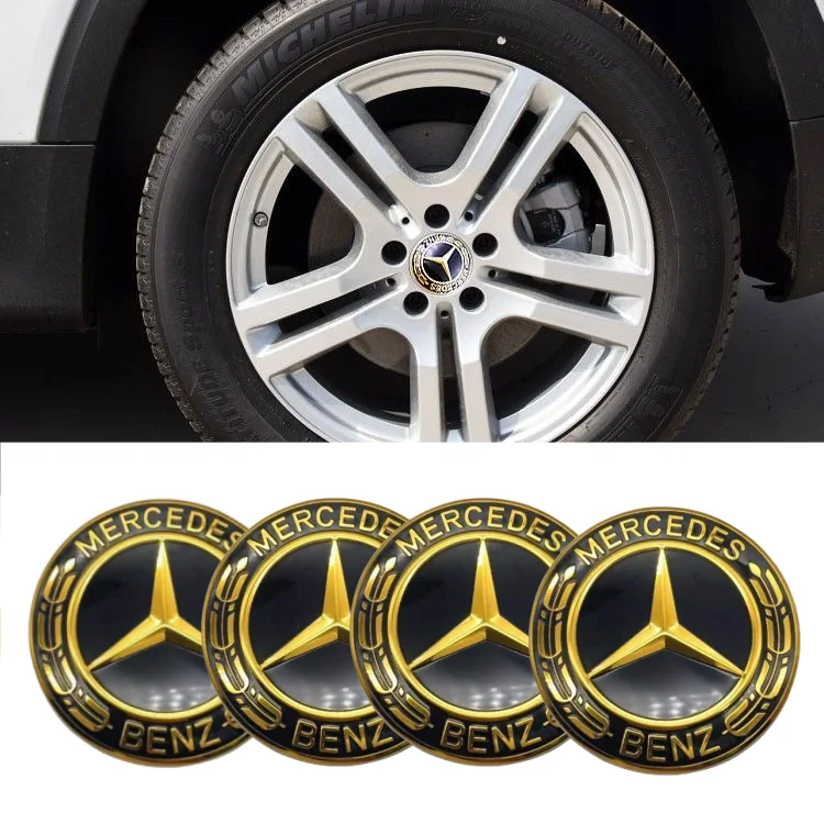 

4 pieces 75mm Car Wheel Center Hub Caps Cover for Mercedes-Benz W166 W167 W177 W213 X205 GLC/GLE/ML-class decorate Accessories