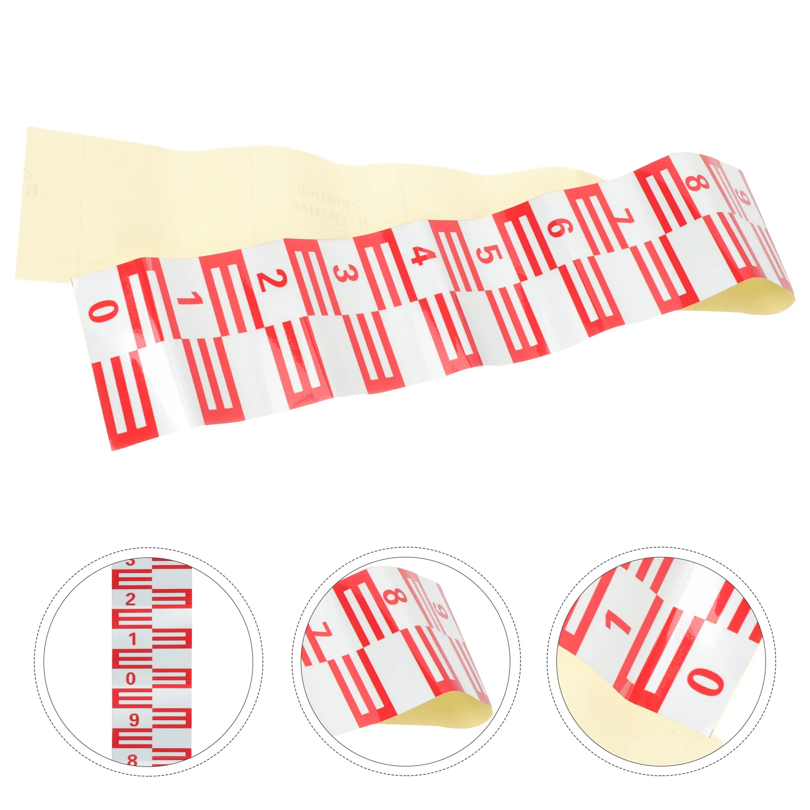 

Water Level Gauge Sticker Reflective Self Adhesive Heavy Duty Measuring Ruler for Pool Pond Lake Water Monitoring System