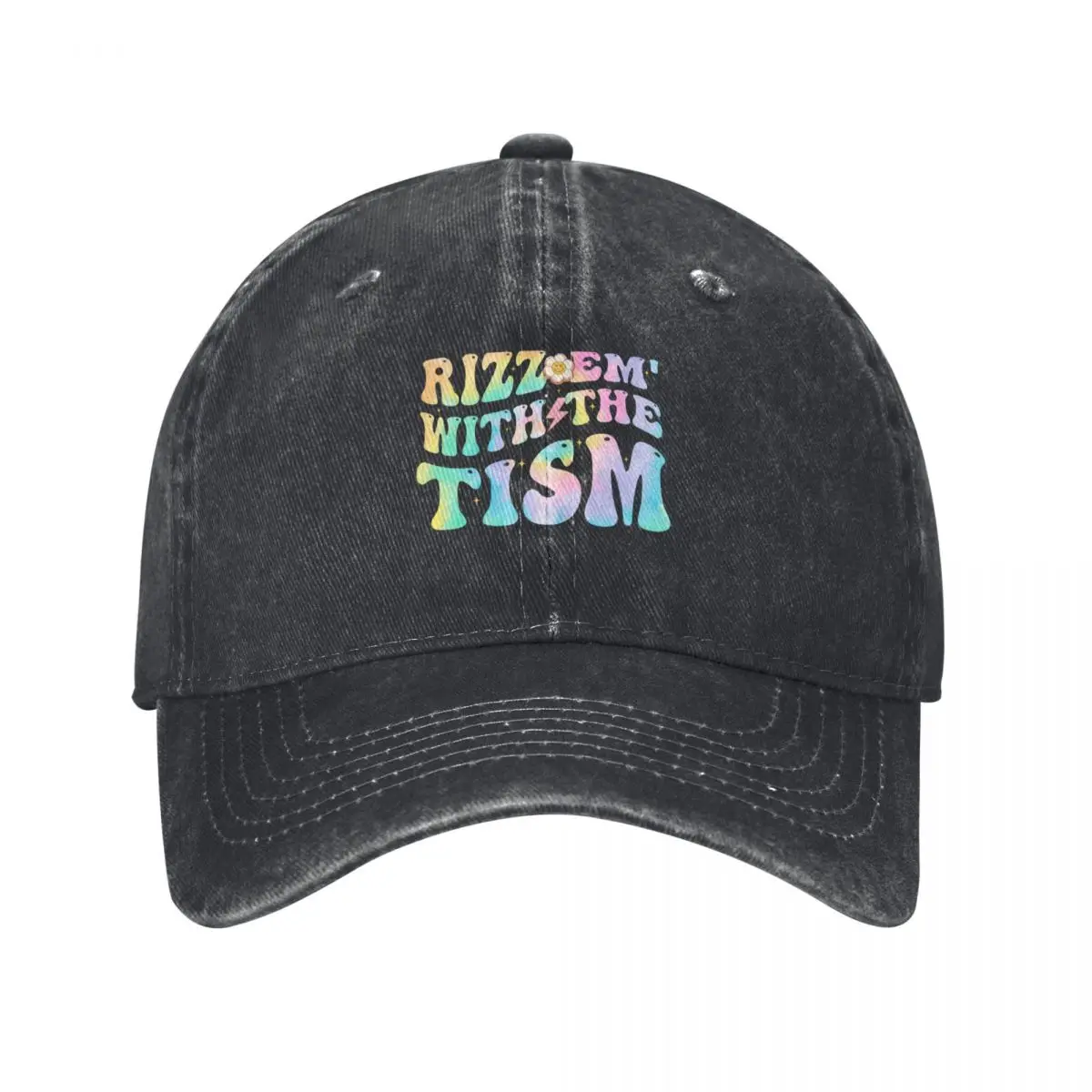 Rizz 'em with the tism Autism meme autistic funny Baseball Cap Beach Bag Fishing cap Golf Hat Man Men's Caps Women's