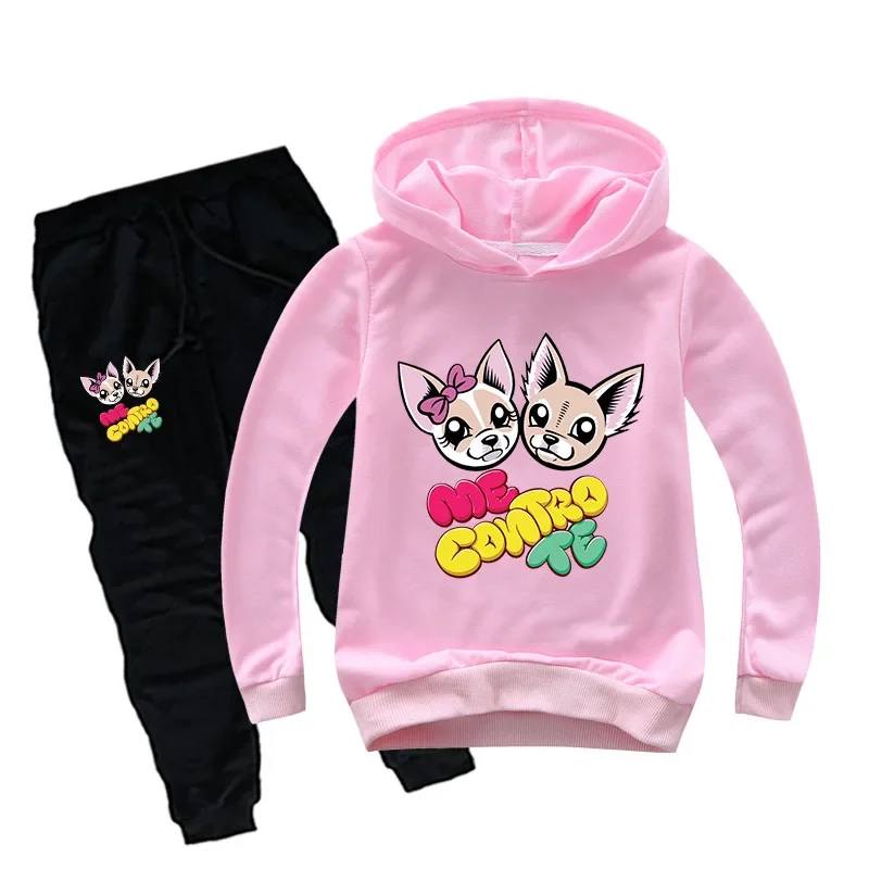 New Children Clothing Sets Spring Autumn Baby Boy Girl Clothing Set Cartoon Me Contro Te Cartoon Fashion Hoodie+Pants 2 Pcs Suit