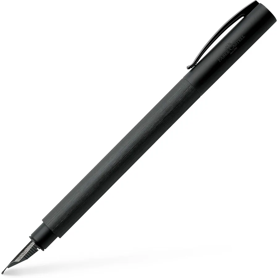 

Ambition Fountain Pen All Black - Extra Fine Premium Writing Instrument for Professional Documents Academic Essays and Daily Jo