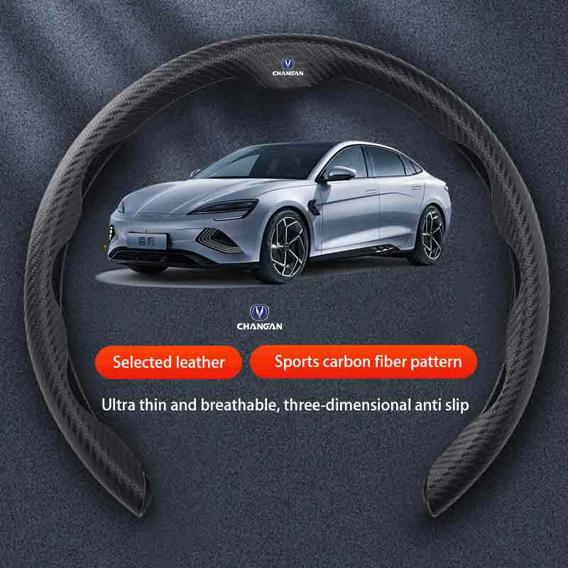 Car Anti-Slip Leather Steering Wheel Cover For Changan CS75 CS35 CS15 CS95 RAETON CX70 CS55 EADO CX20 CS15EV Alsvin