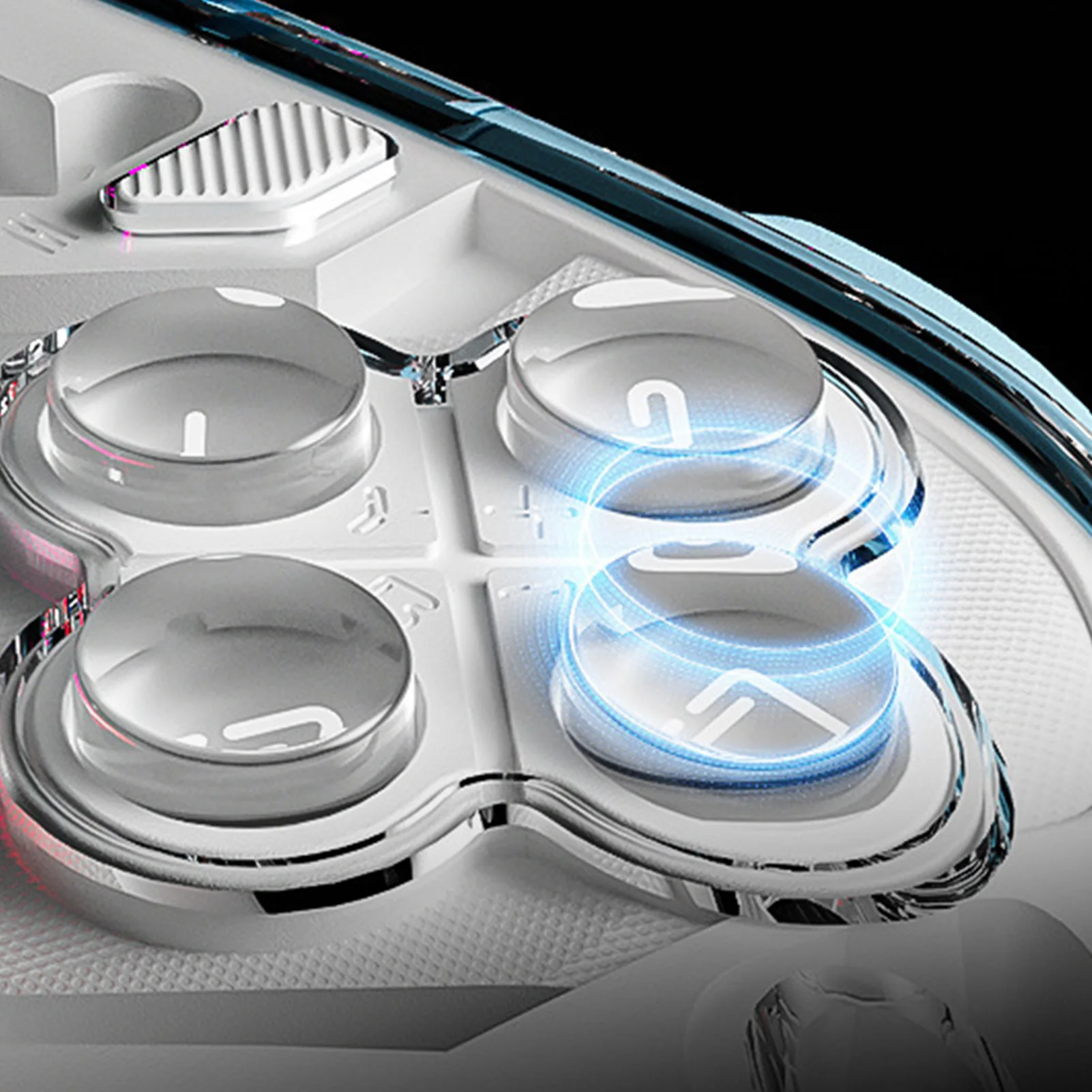 2.4G Wireless Gaming Controller Fast Connection PC Gamepad Adjustable RGB Lighting Macro Programming Back Keys for PC for OS X