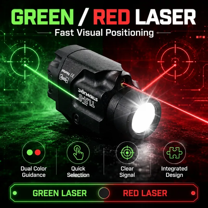 High Lumen Integrated Lamp Green Red Laser Built-in Module 20MM Clamp Outdoor Accessories