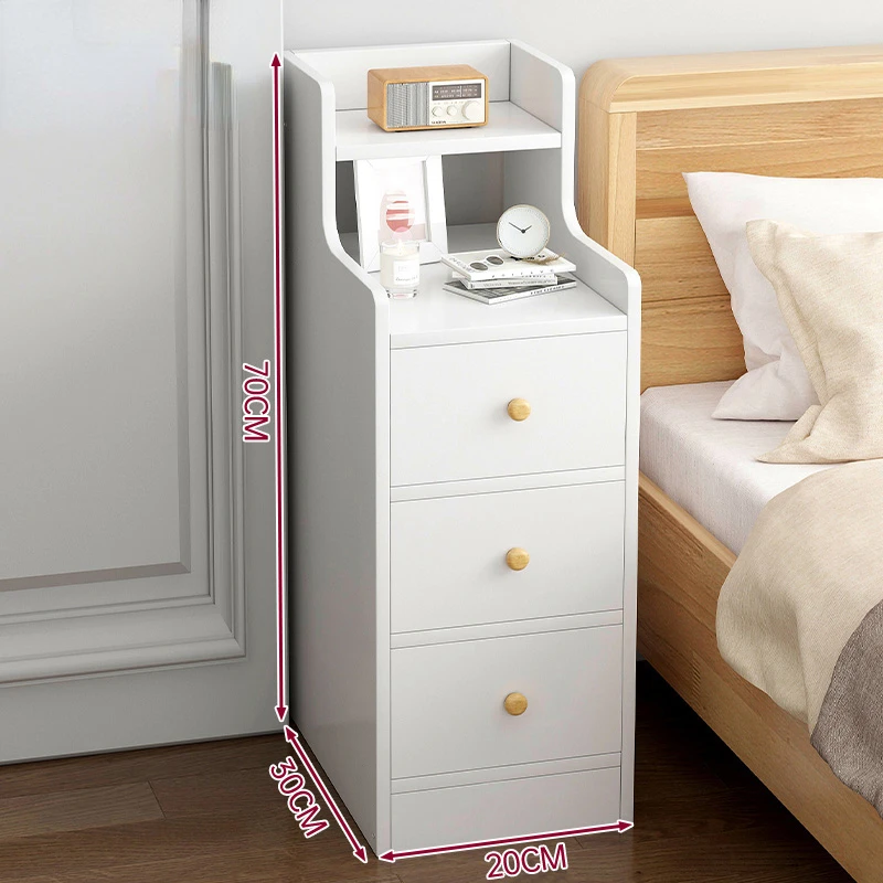 Bedside table simple modern bedroom small ultra-narrow bedside cabinet rental room small cabinet simple bedside rack