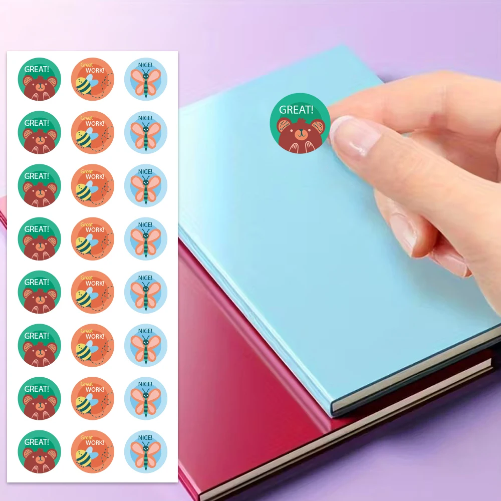 48/96 pcs Waterproof Cartoon animals Customized Name Stickers Textbook Stickers Customized Tag Water Cup Tag Customized Label