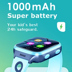 4G Kids Smart Phone Watch Video Call K9 1000Mah Battery GPS Wifi Location SOS Call Back Monitor Smart Watch Children Gifts