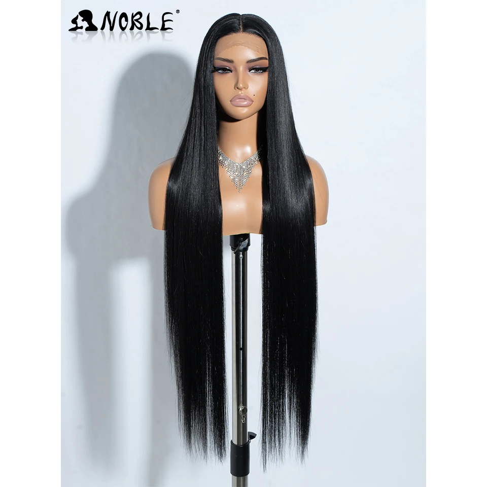Noble Synthetic Lace Front Wig Cosplay 38 Inch 13X4X1 Straight Lace Front Wigs For Women Blonde Wigs High Density Lace Wig