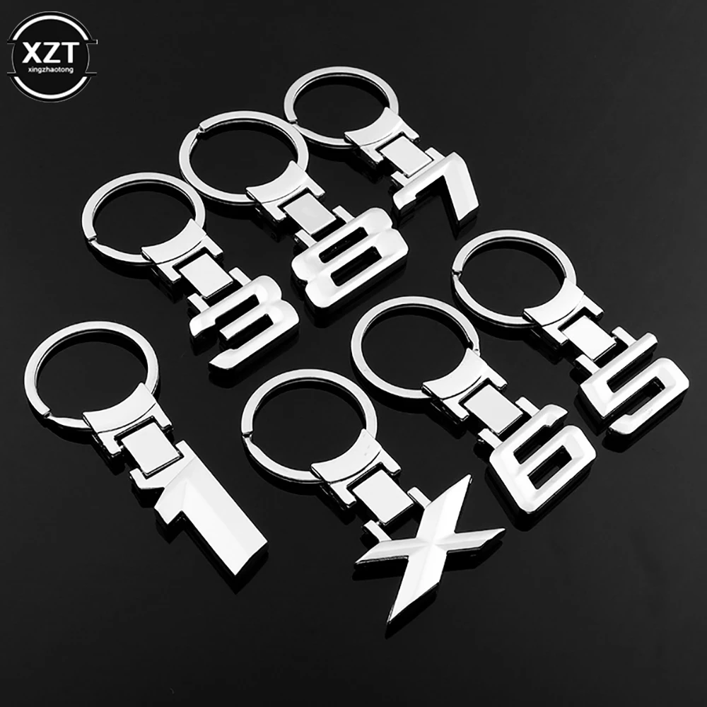 Alloy Key Ring Car Key Chain Metal Number Emblem Key Chain Car Accessory Charm Car Styling For BMW Auto  X 1 3 5 6 7 8 E3 E5 Z4