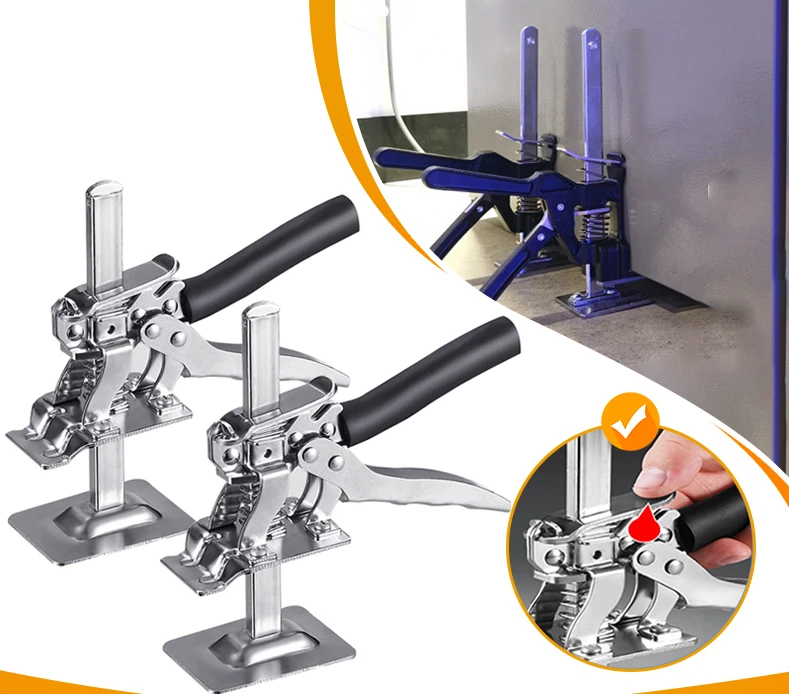 

1Pc New Labor Saving Arm Board Jack Cabinet Lifter Height Locator Adjusting Lifter Multifunctional Anti-Slip Hand Lifting Tool