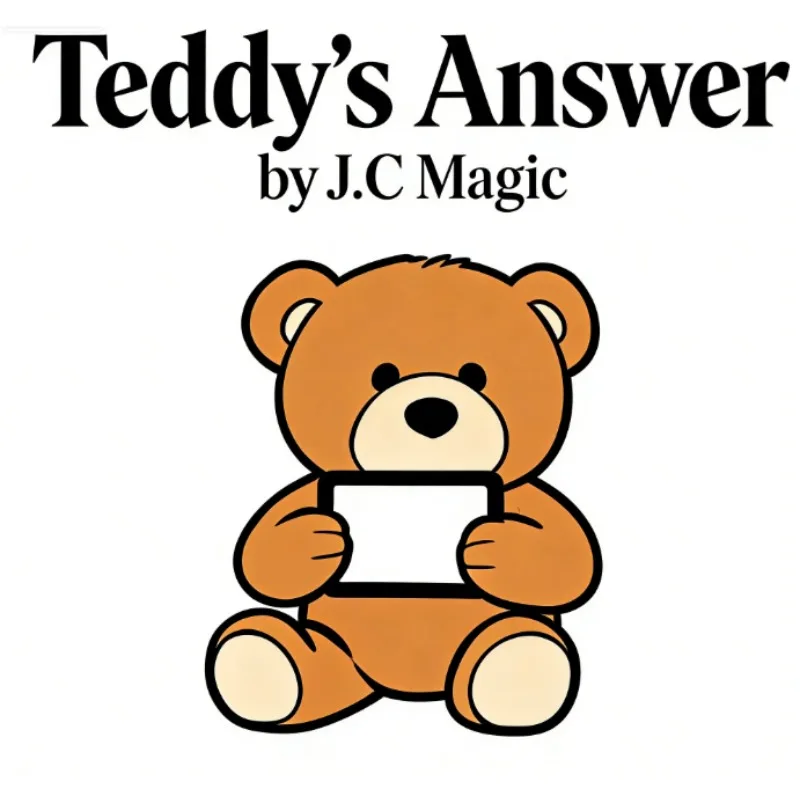 Teddy’s Answer Magic Trick – Prediction, Disappearance & 3D Teddy Toys Appearance Stage Illusion Prop for Magicians Funny Games