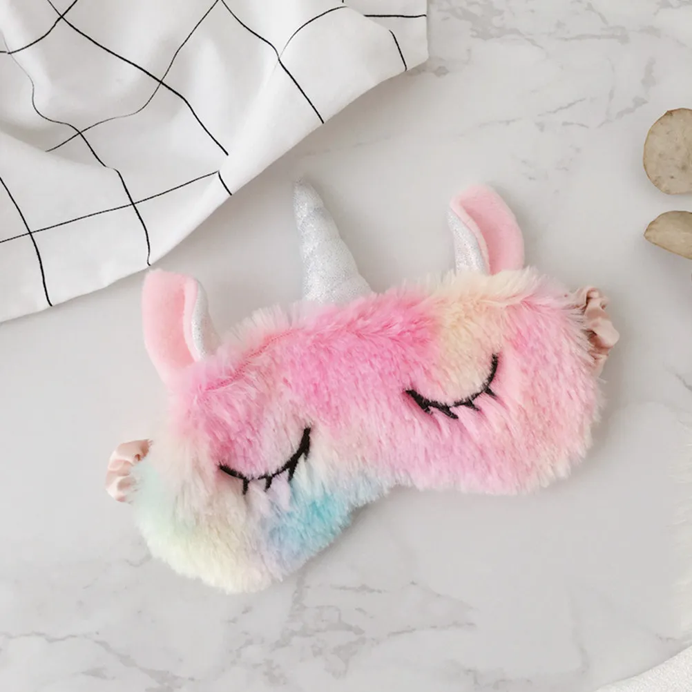 Ice Cream Unicorn Sleeping Eye Mask Light Blocking Soft Smooth Comfortable Adjustable Fit Sleep Cover for Home Travel Use