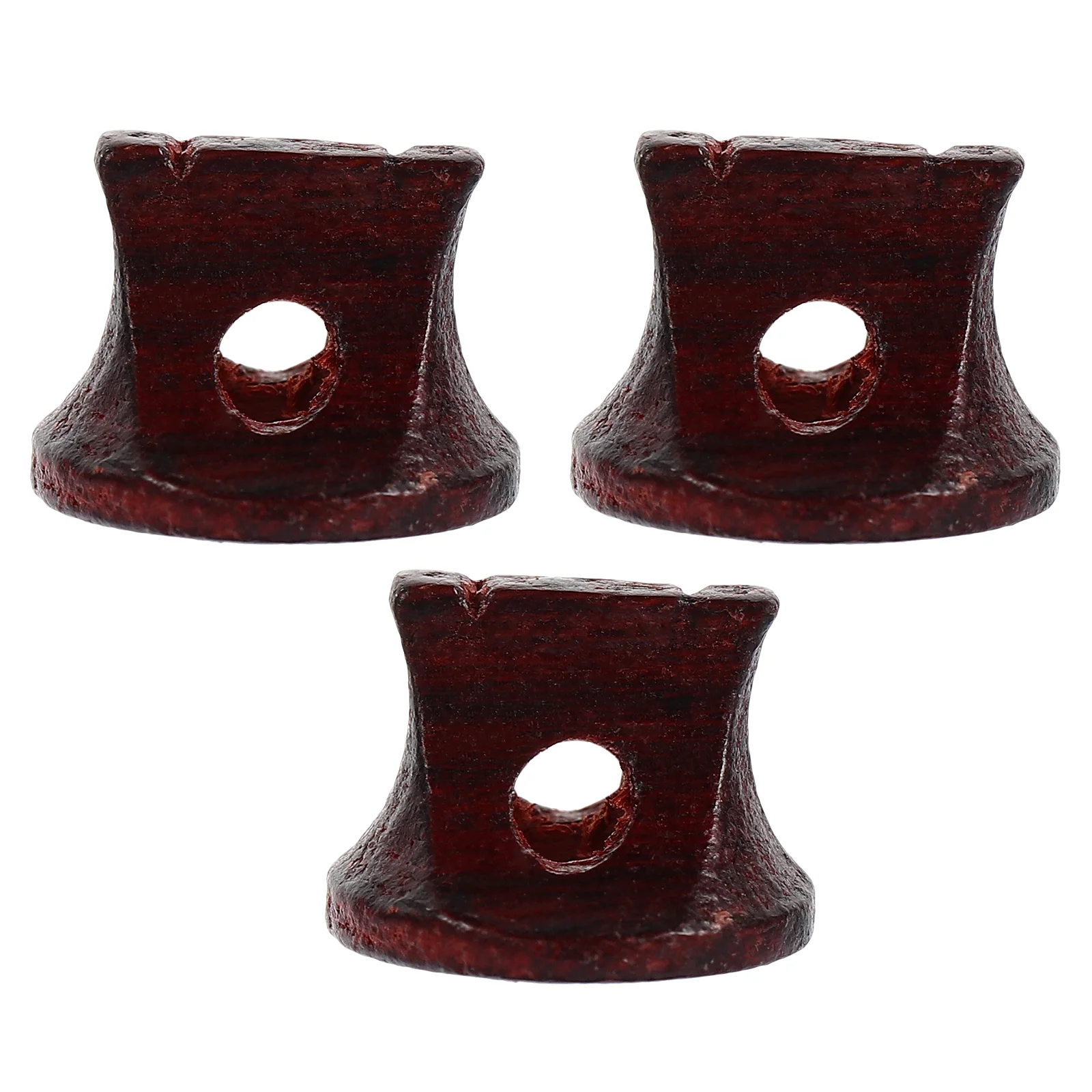 

3 Pcs Erhu Code Traditional Style Musical Accessories Round Tuning Rosewood Wooden Bridge Instrument Parts Supplies