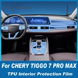 For CHERY TIGGO 7 PRO MAX 2023 Car Interior Center Console GearBox Panel Navigation Transparent TPU Protective Film Anti-scratc