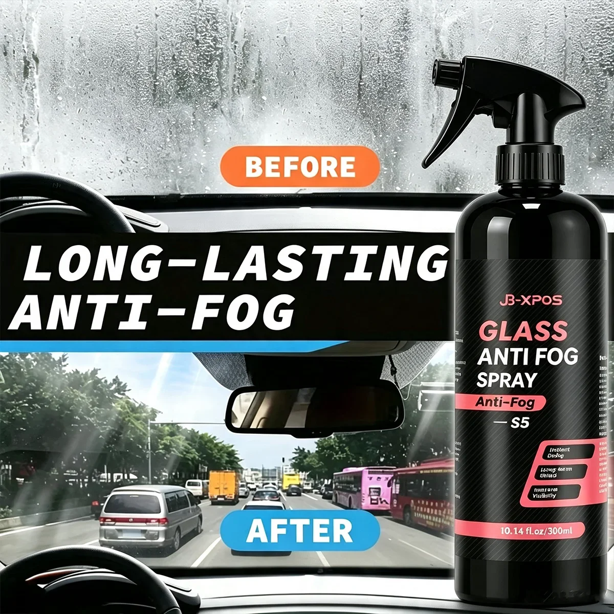 Anti Fog Spray for Car Windshield Rear View Mirror Glass Anti-fog Agent Clear Vision Defogging Liquid YT0205