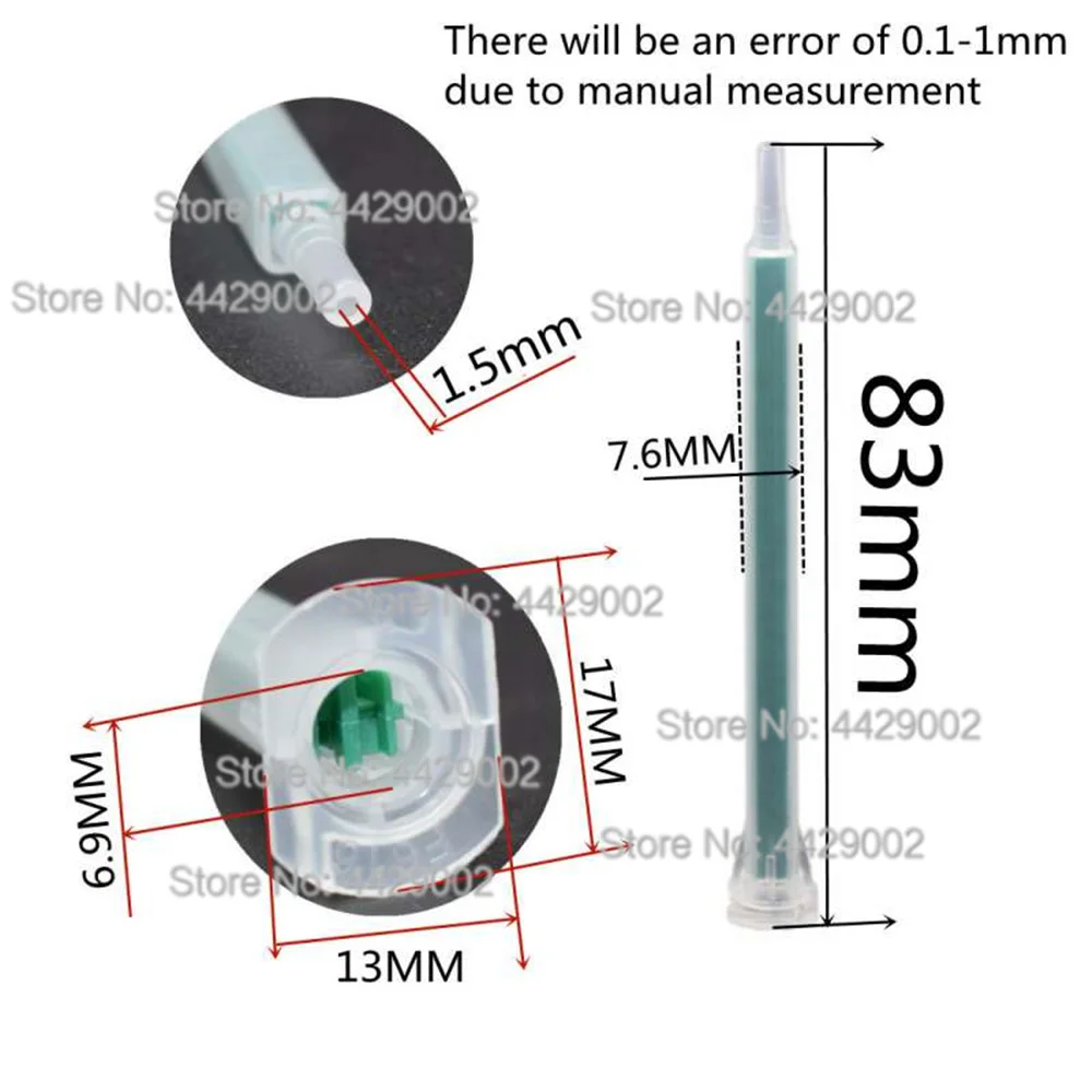 500 Stück Mischdüsen 1:1 2:1 Universeller Epoxid-Statikmischer 16-Element 83mm Lang Zweikomponenten-Mischkartusche Statikmischdüsen – Detail 5