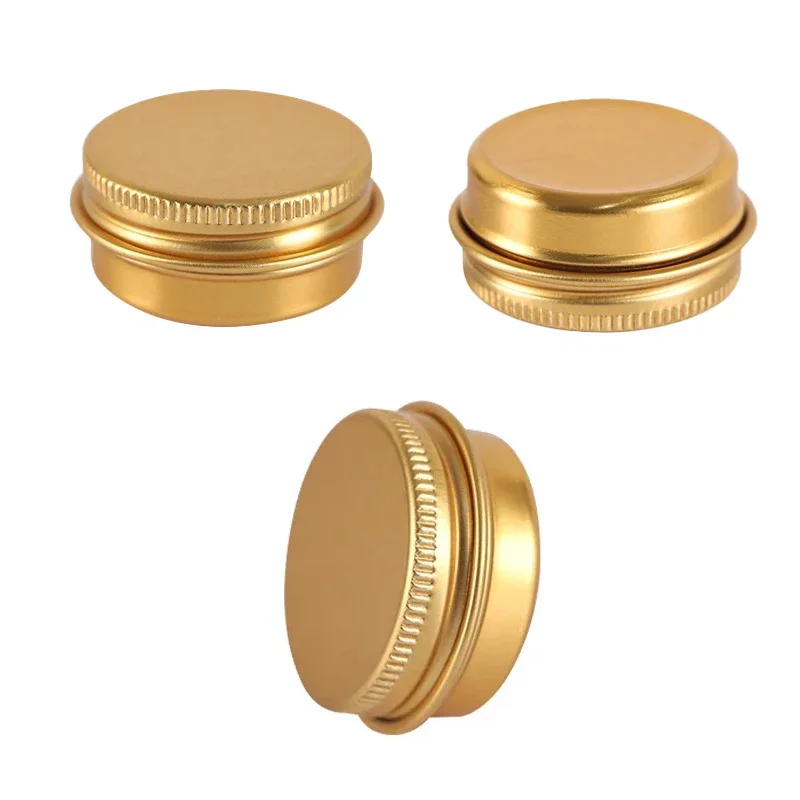 20/30/50Pcs 10ml Gold Empty Aluminum Jars With Lid Round Metal Tins Candle Jar Container Nail Art Face Cream Storage Box Travel