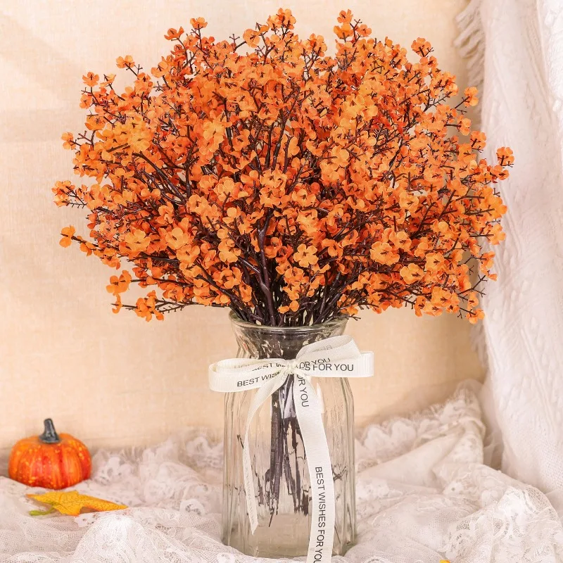5 Stück künstliche Blumen, Herbst, künstliche Pflanzen, Zuhause, Hochzeit, Herzstück, Tisch, Thanksgiving, Party, Herbst, Raumdekoration