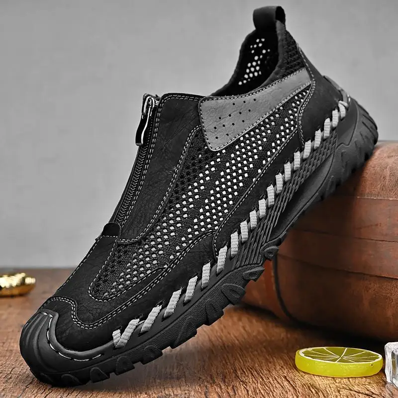 European Station Tide Brand Luxury Moccasins Genuine Leather Men's Shoes Slip-on Lazy Casual Shoes