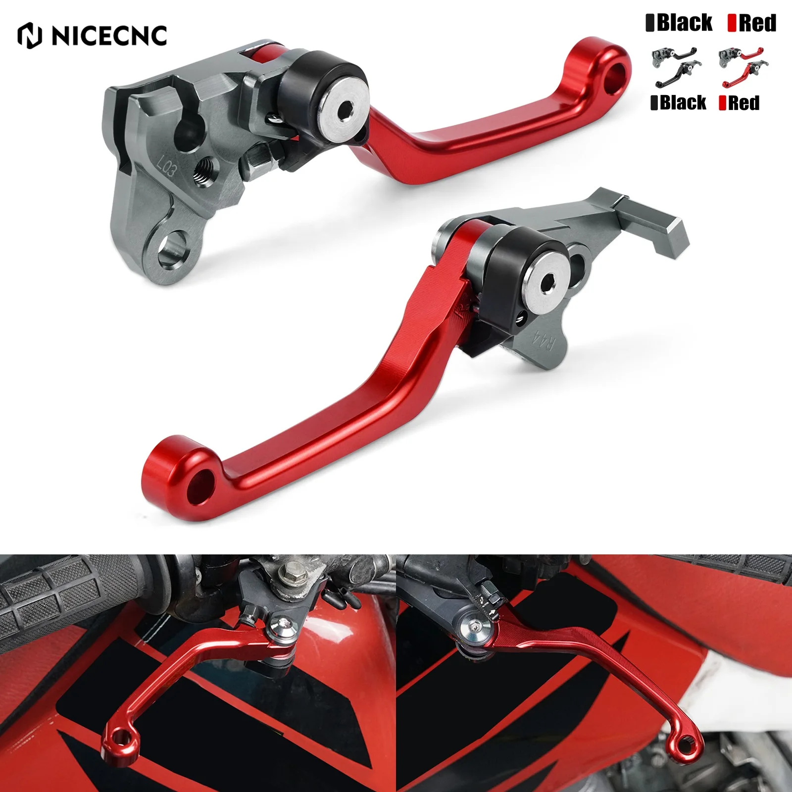 

For Honda XR650L 1993-2022 2021 2020 2019 2018 2017 XR 650L NICECNC Motorcycle Pivot Brake Lever Clutch Lever Kit Aluminum Parts