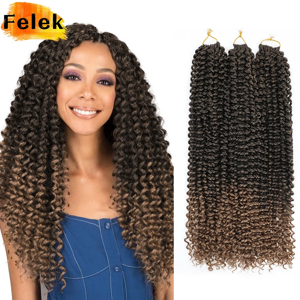 

22 Inch Crochet Hair Water Wave Boho Braids Synthetic Passion Twist Crochet Braids Extensions Bohemian Braiding Hair for Women