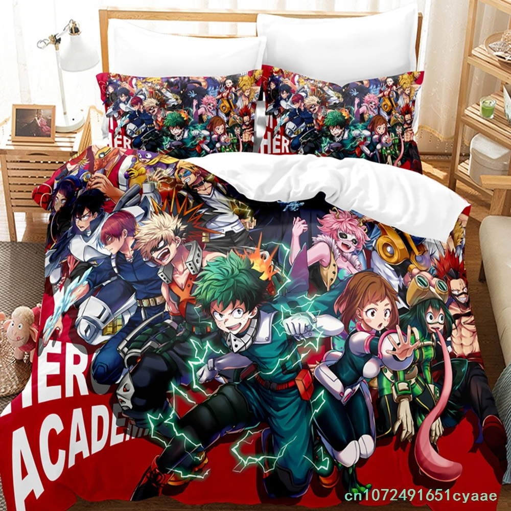 My My Hero Academia Bedding Set Single Twin Full Queen King Size Kawaii Bed Set Aldult Kid Bedroom Duvetcover Sets 3D Print 032 - Aliexpress Deal