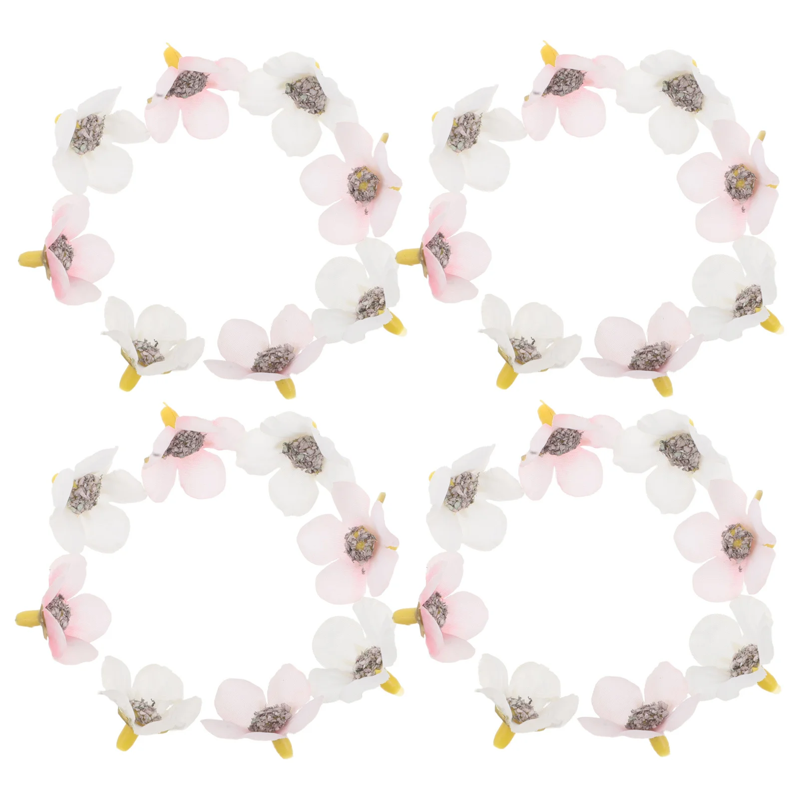 

100pcs Daisy Flower Heads Artificial Fabric Faux Floral Craft Supplies For Diy Wedding Bouquet Decor Sewing Embellishment Small