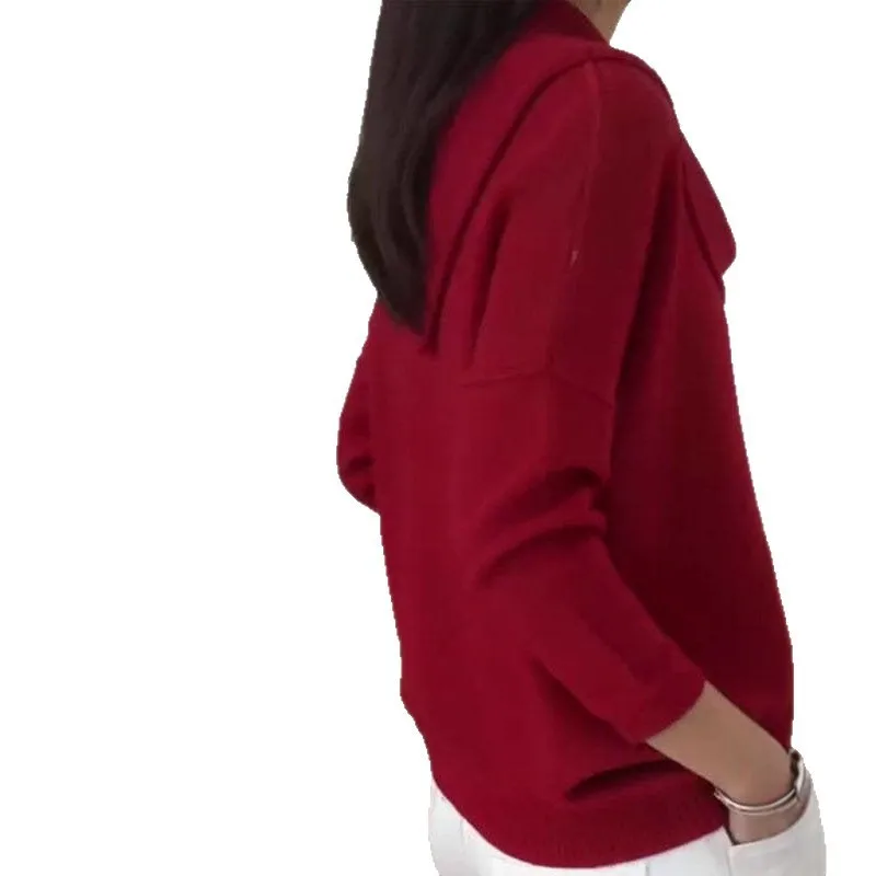 2026 Damen Herbst/Winter Neue Kollektion Einfarbiger Langarm-Pullover Oberteile