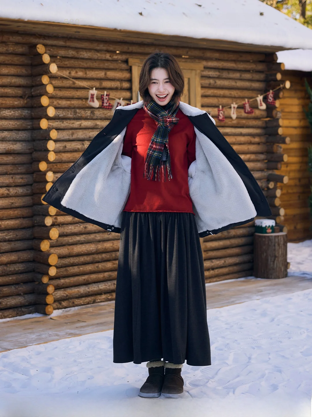 

GOOZA Soft Faux Rabbit Fur Jaet Women's Winter Thiened Warm Outerwear Loose Sle Commute Faion Polyester Fiber Cotton ...