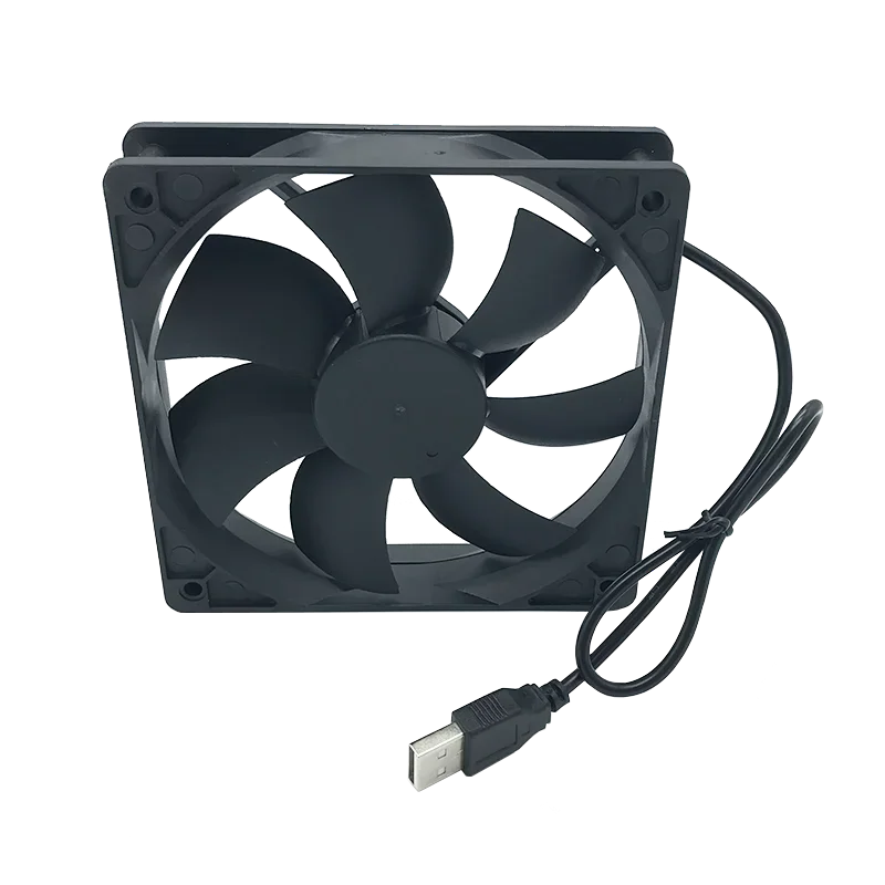 120mm X 120mm X 25mm 80mm X 80mm X 25mm 12V Fluid Bearing USB Interface Router Set-Top Box Cooling Case Silent Cooling Fan