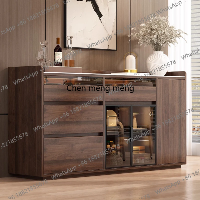 

Wooden Dining Side Tea Cabinet Modern Simple Household Luxury Exterior Bathroom Cabinet Home Organizer Living Room Furniture