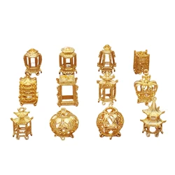 BoYuTe (20 Pieces/Lot) 24.5*30mm Metal Alloy Hollow Pavilion Pendant Palace Lantern Materials Diy Hand Made Jewelry Accessories
