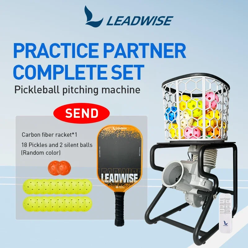 LEADWISE Tiny Toss Throwing Machine Professional Ball Launcher with Remote Control 40-Ball Capacity for Indoor/Outdoor Use
