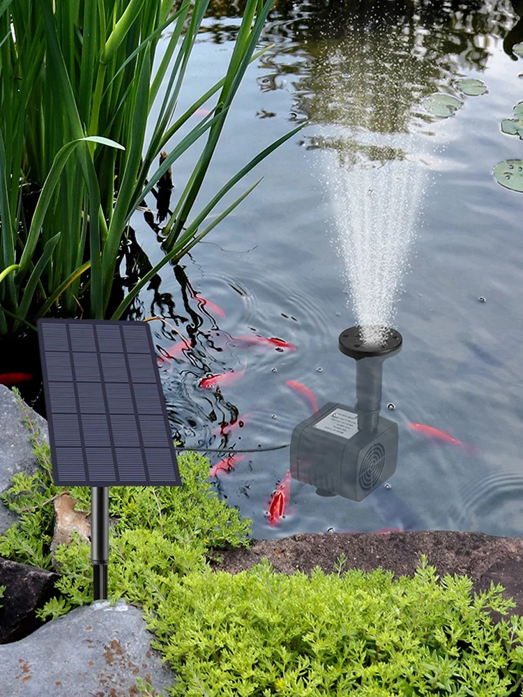 2.5 واط 5 فولت نافورة الماء الشمسية منخفضة الضوضاء مضخة المياه بالطاقة الشمسية فرش السيارات لوحة الطاقة الشمسية مضخة مياه لحديقة بركة بركة #4
