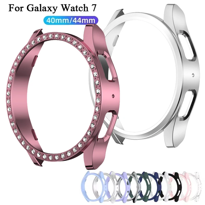 Capa para pc para samsung galaxy watch 7 40mm 44mm, capa protetora para smartwatch, amortecedor oco para galaxy watch 7 40mm 44mm, acessórios