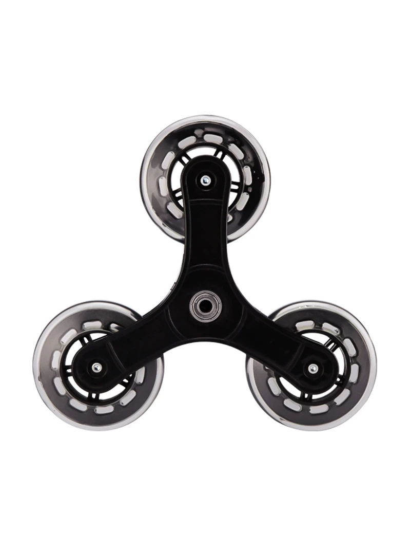 عجلات عربة تسوق محمولة من البولي يوريثين الكريستالي مقاومة للتآكل مع محامل مزدوجة وعجلات مثلثة لتسلق السلالم للتخزين المنزلي