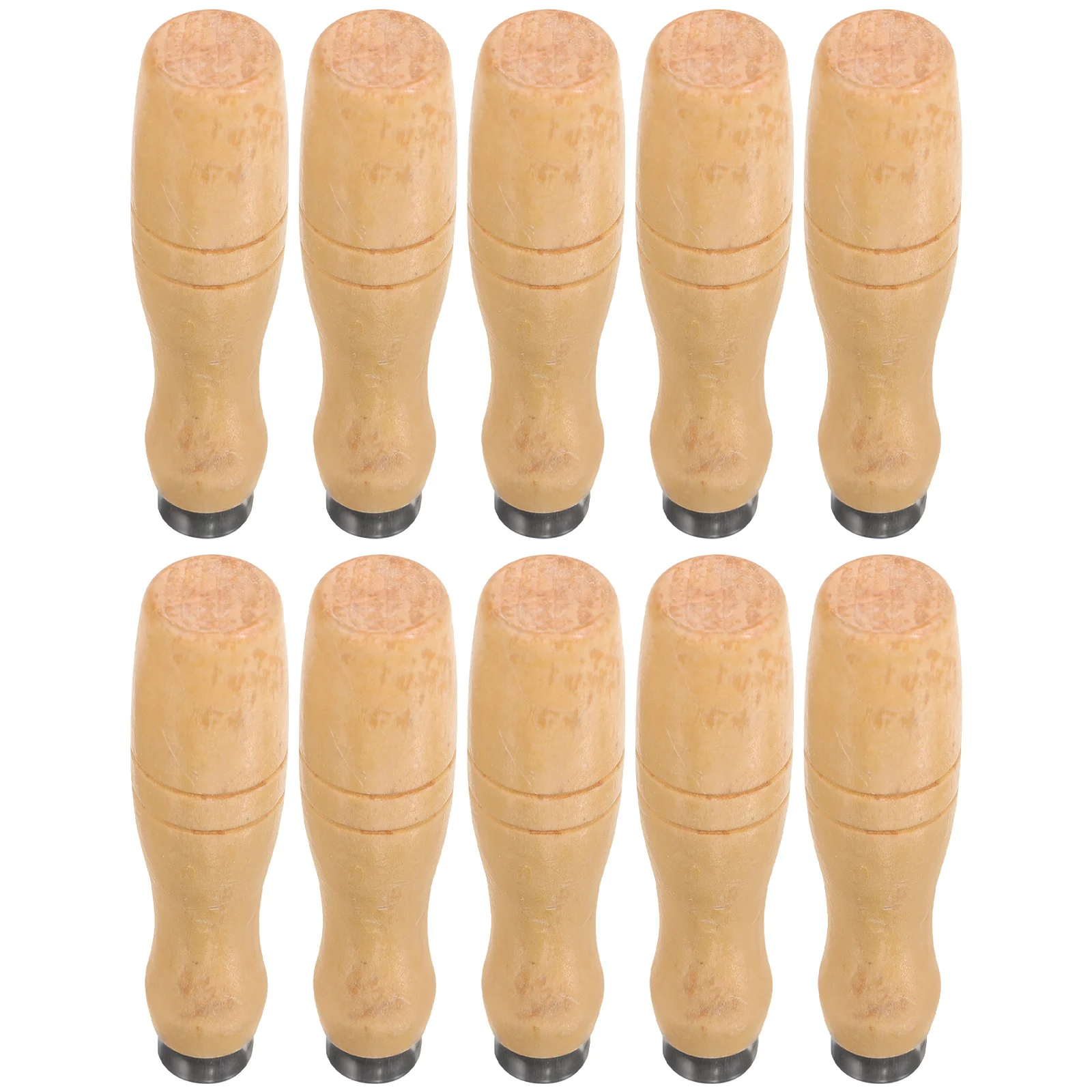 

10pcs Wooden Handle For File 4.8Mm Inner Hole Ergonomic Durable Lightweight Craft Diy Tool Replacement Handle For Cutting Tool